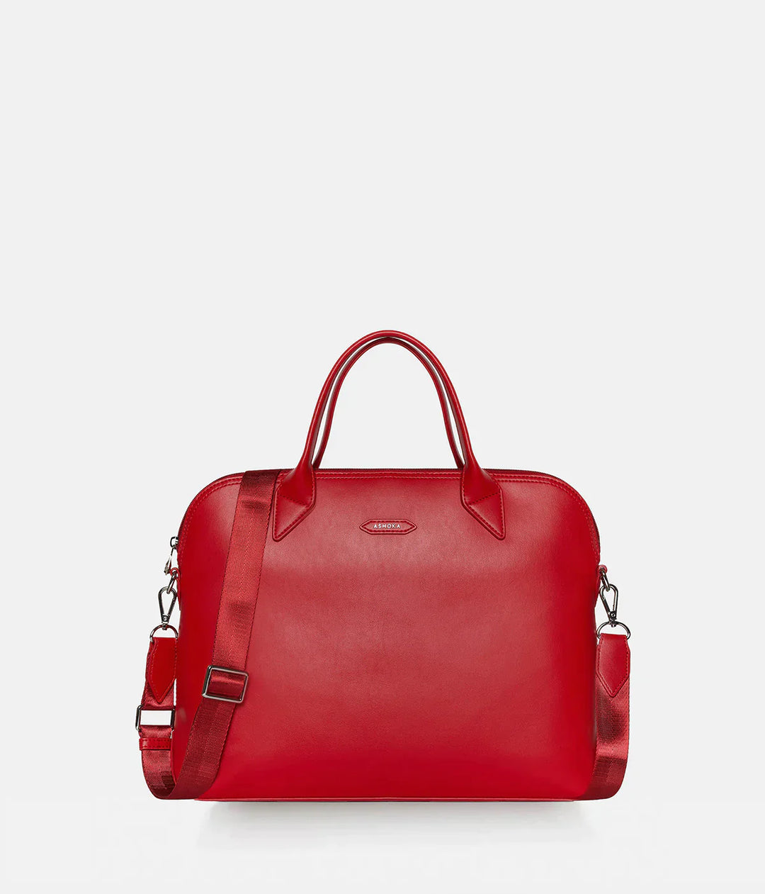 Grand porte document rouge en cuir de pomme pour femme