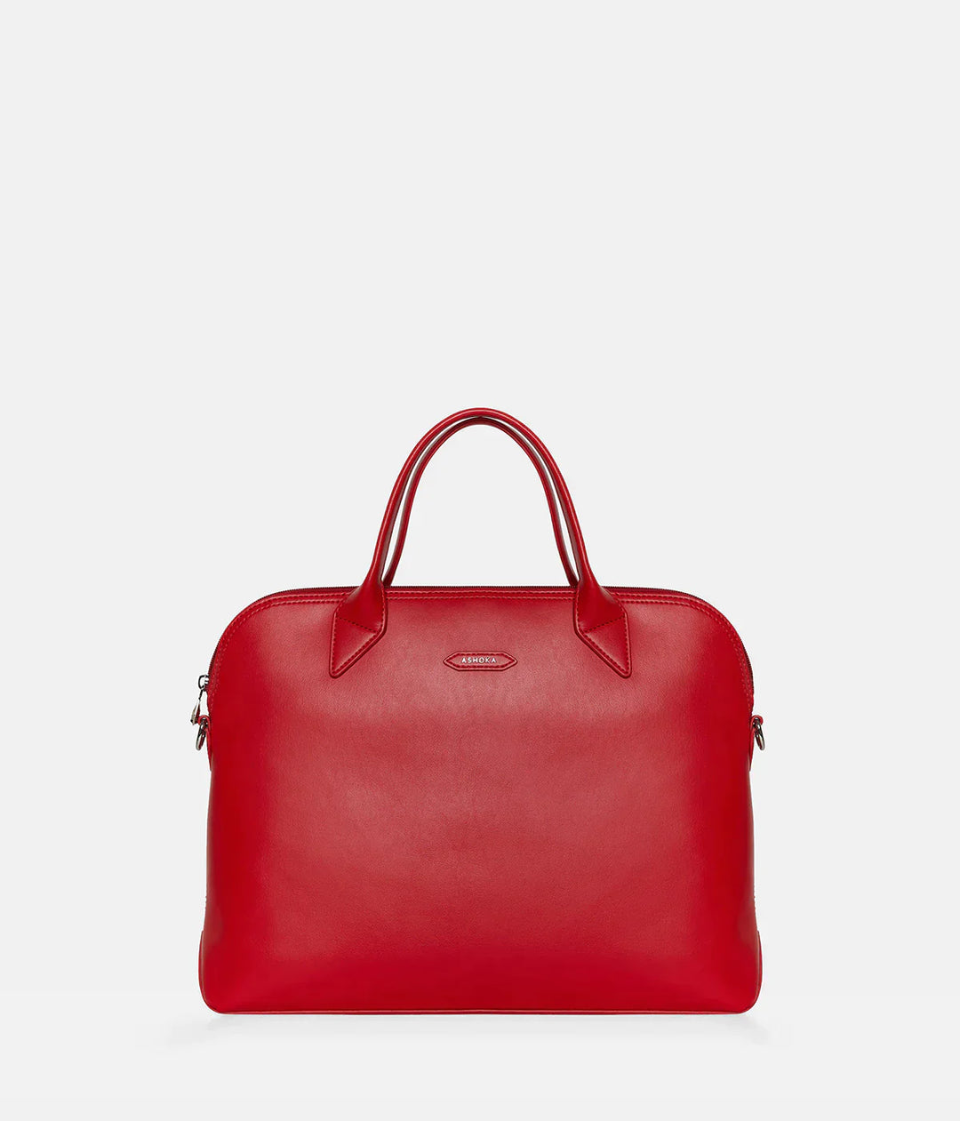 Grand porte document rouge en cuir de pomme pour femme