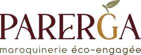 logo Parerga accessoire en cuir vegan 