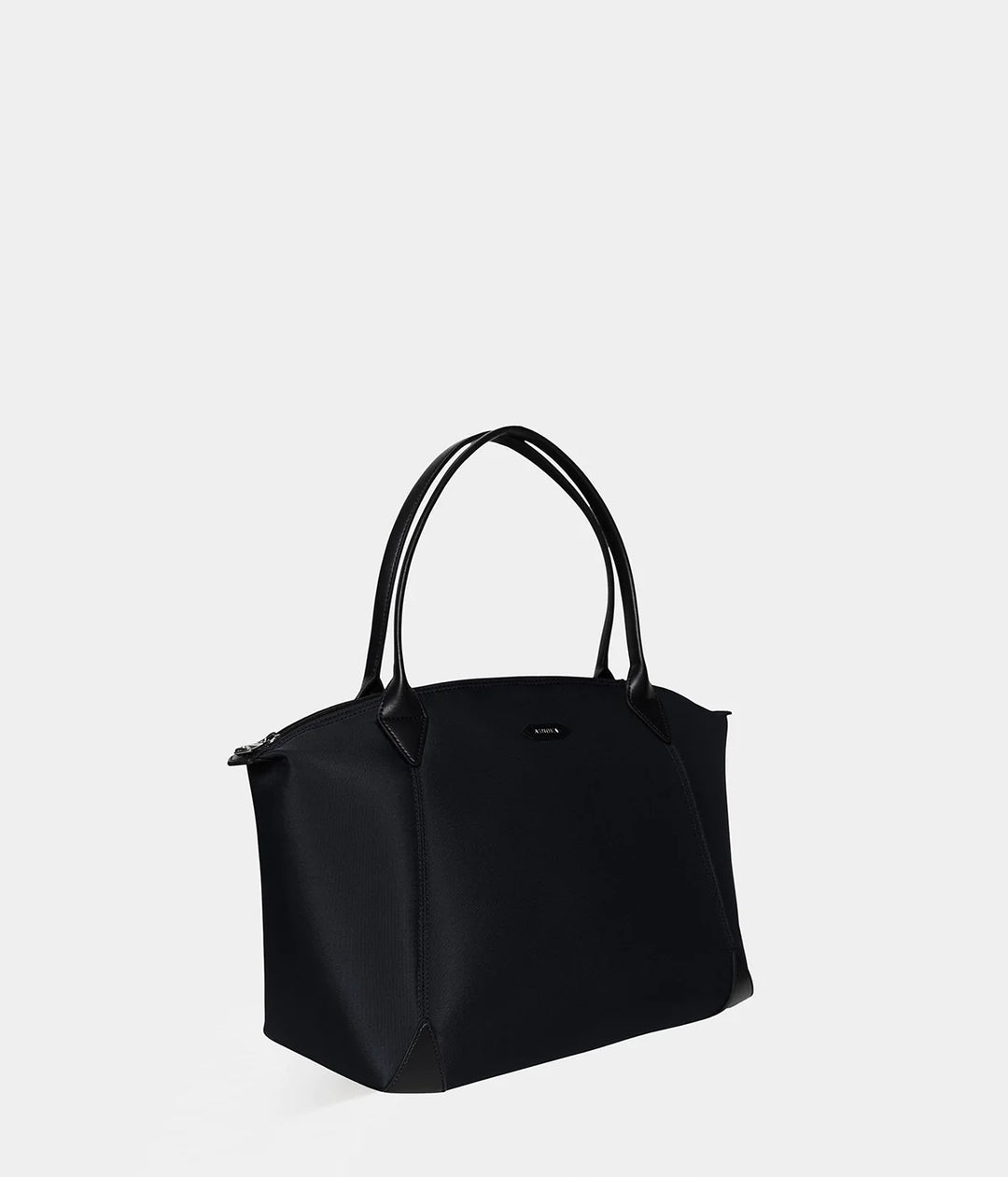 Grand sac à main noir en cuir de pomme pour femme