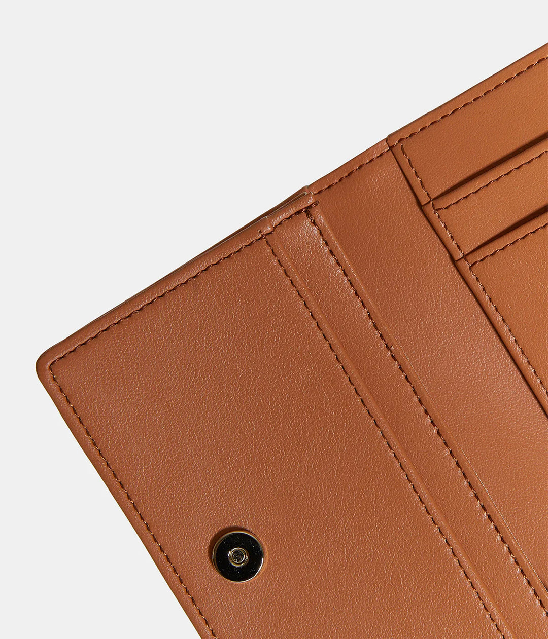 Porte-monnaie caramel en cuir vegan 