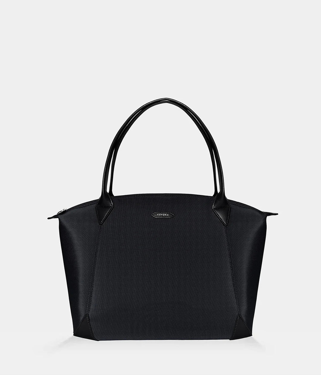 Grand sac à main noir en cuir de pomme pour femme