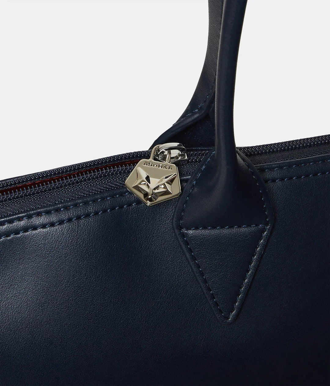 Grand sac à main bleu marine en cuir de pomme pour femme