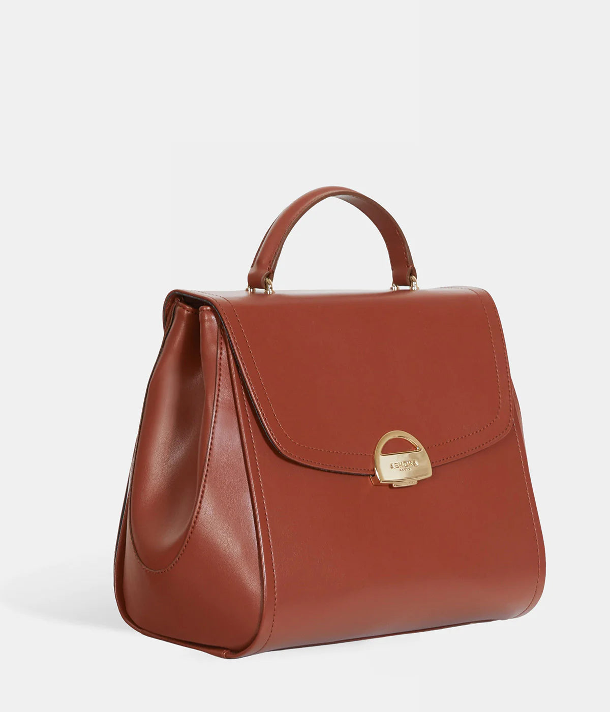 Sac à main marron en cuir vegan pour femme